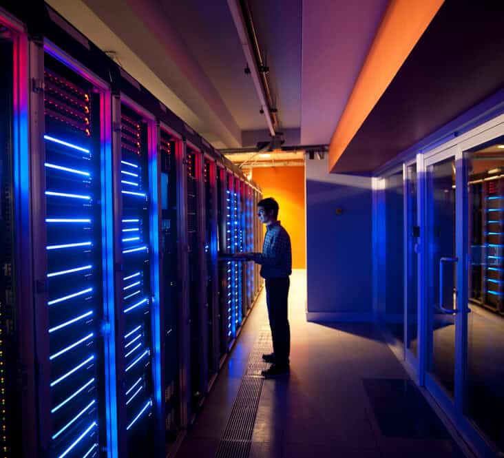 Modernes Rechenzentrum in der Cloud.