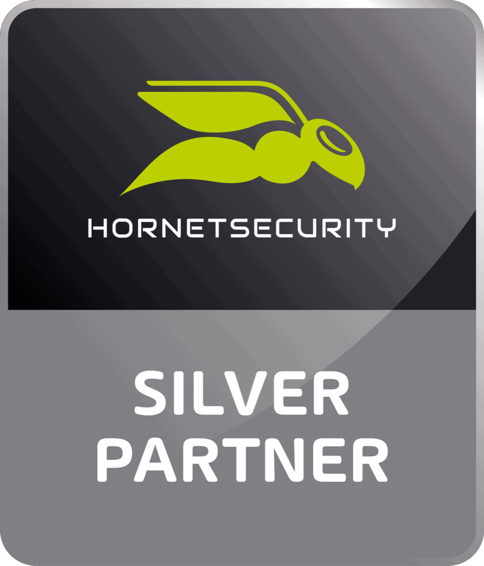 Logo von HornetSecurity mit Biene im Design, nachhaltige IT-Security Lösung.